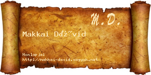 Makkai Dávid névjegykártya